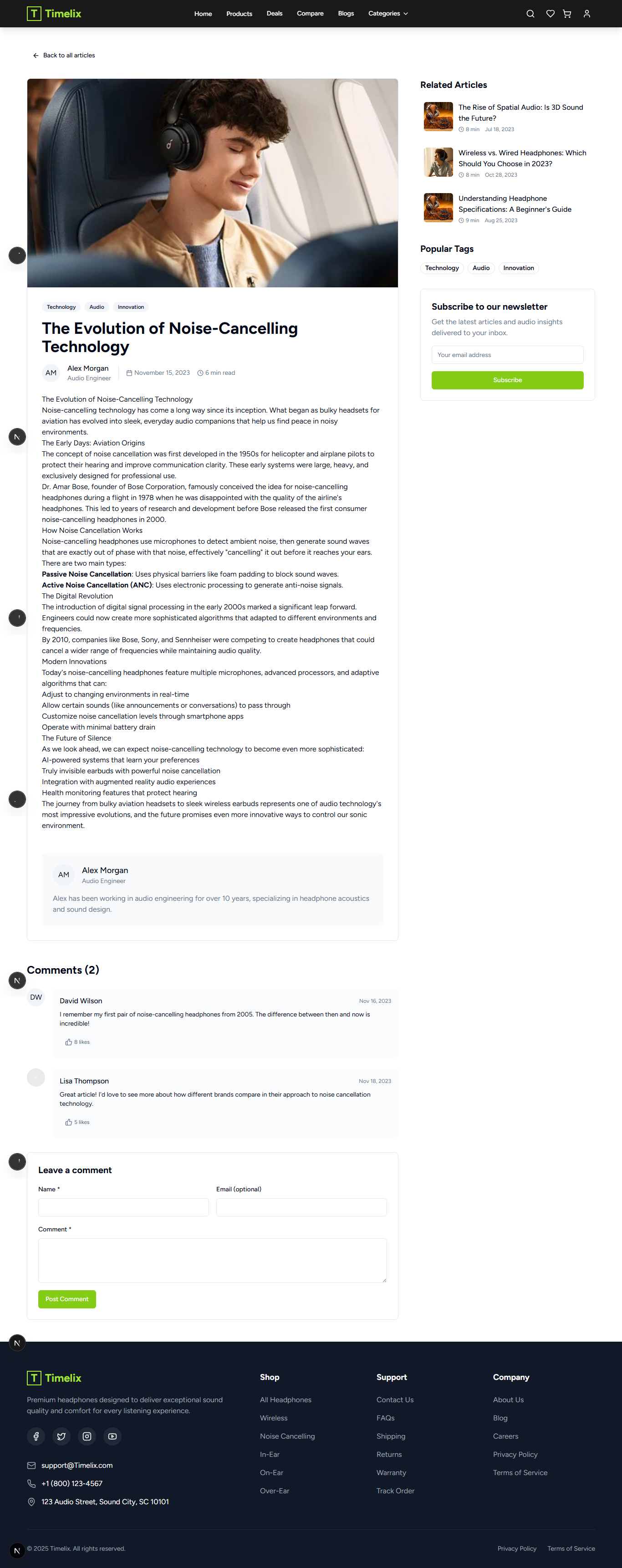 Blog Detail Page