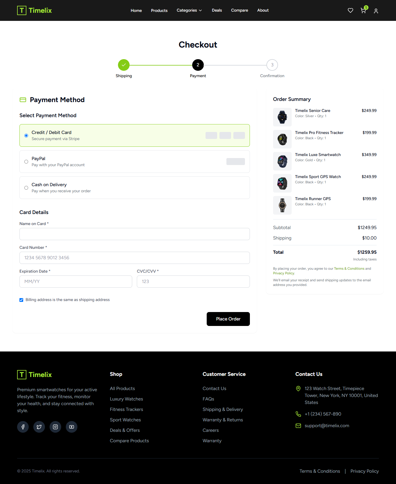 Checkout Page 1