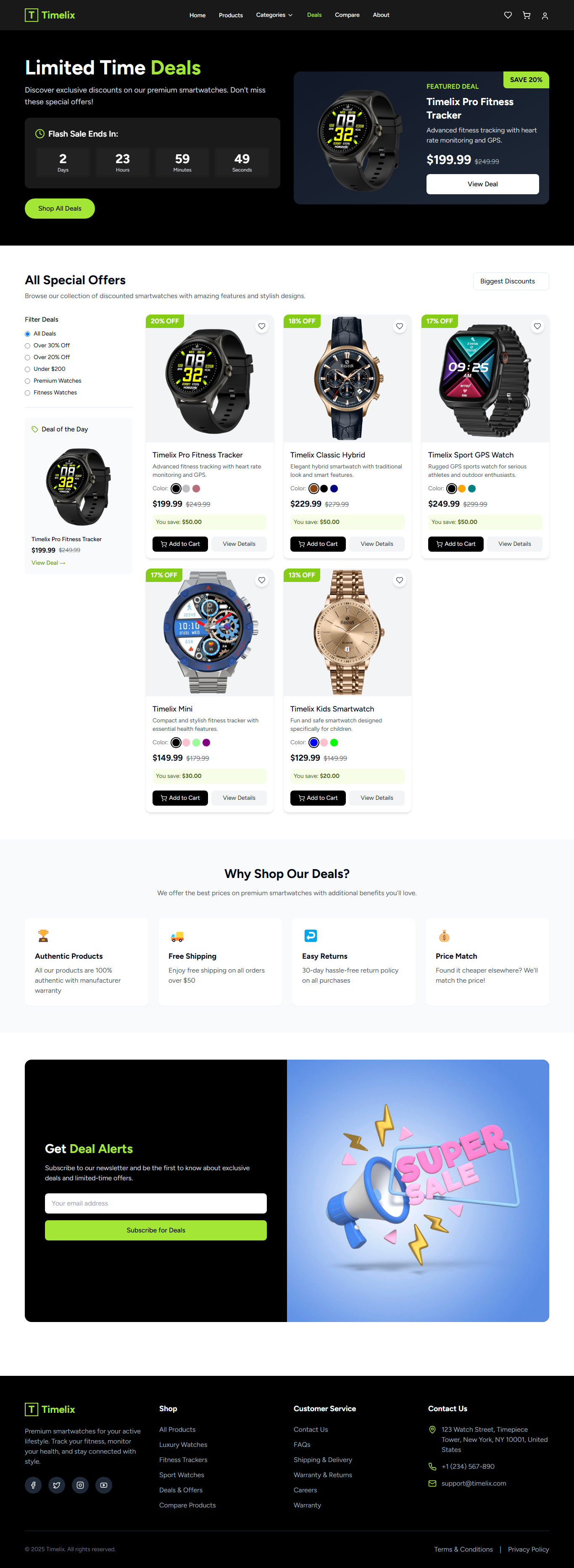All Deals page