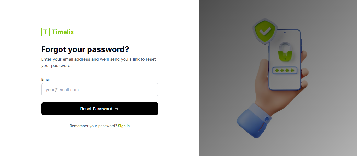 Forget Password Page