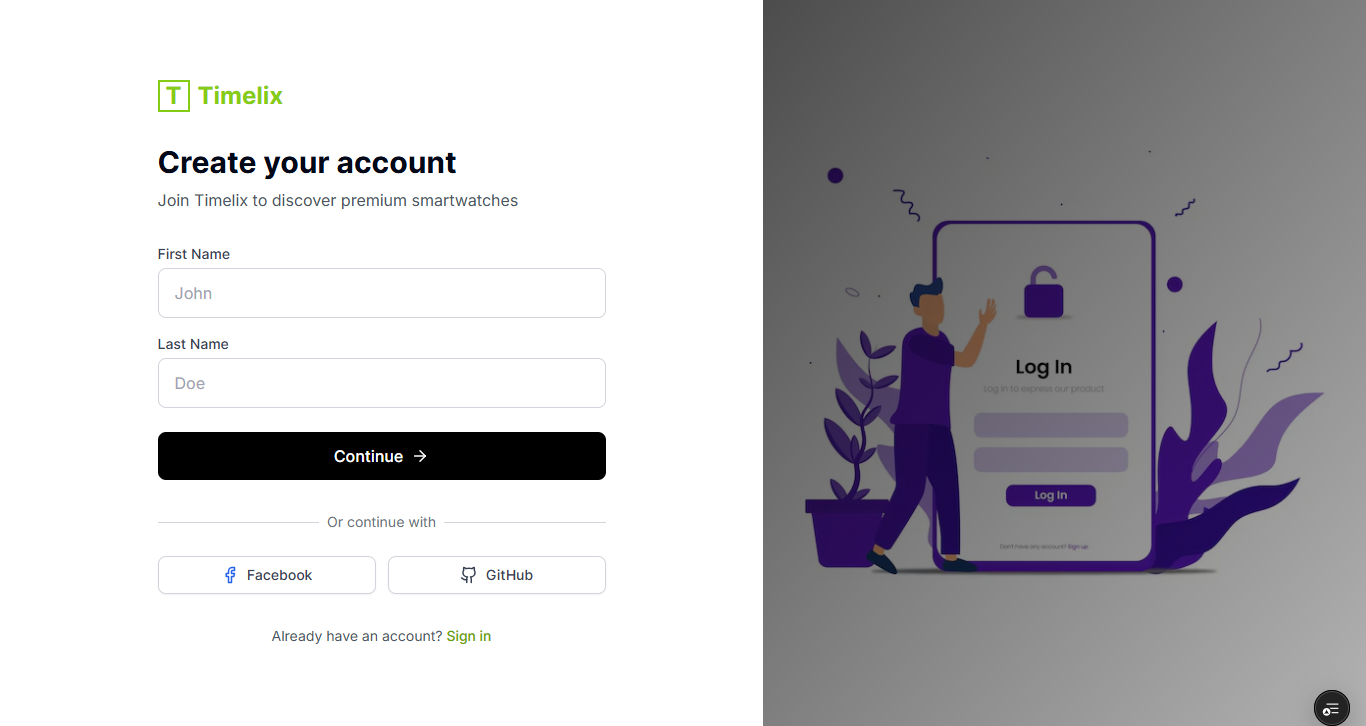 Signup Page